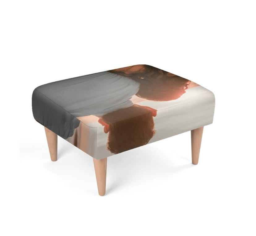 Custom Luxury Velour Footstool – Handmade With Beech Wood Frame-stoss settlement2